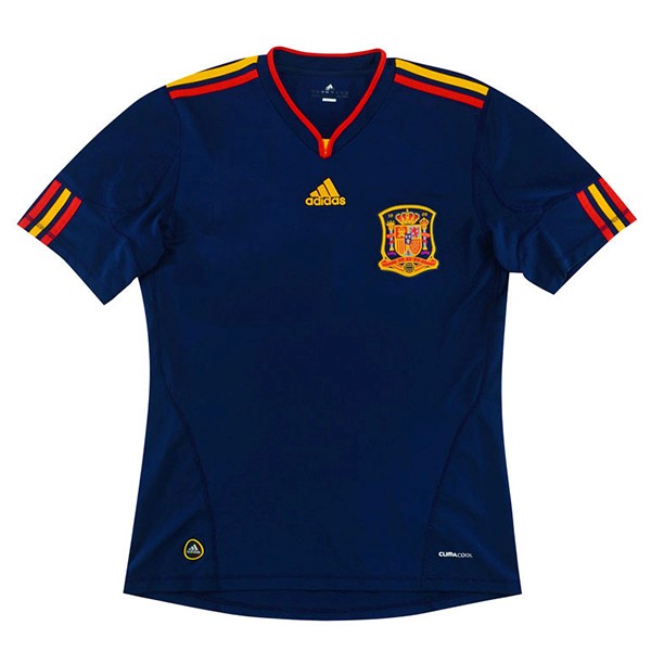 Camiseta España Segunda equipo Retro 2010 Azul